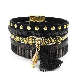 Savannah Mindset Bracelet Black 17 Cm Owls & Turtles Jewelry