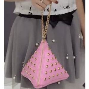 Electra Triangle Clutch Pink Bags