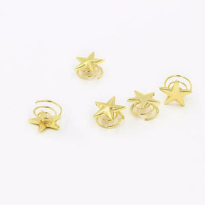 Gold Stars Hair Clips Owls & Turtles Jewelry