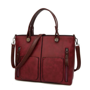 Vtg Maria Carla Italian Style Leather Bag 90s Crossbody Shoulder Purse Red
