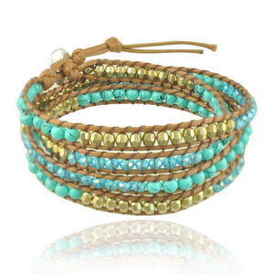 Venus Bracelet Turquoise & Gold Jewelry
